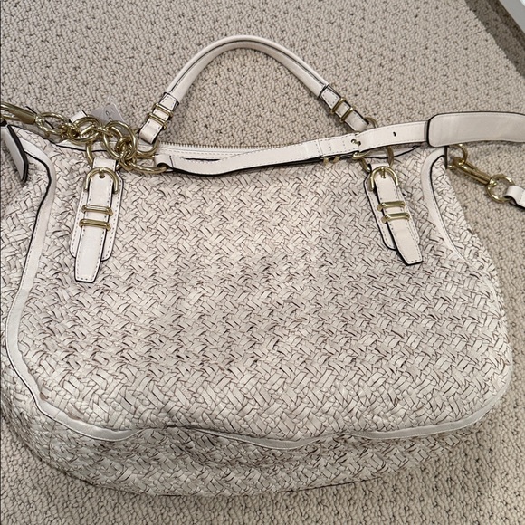 Coach White Woven Shoulder Bag - Picture 4 of 4